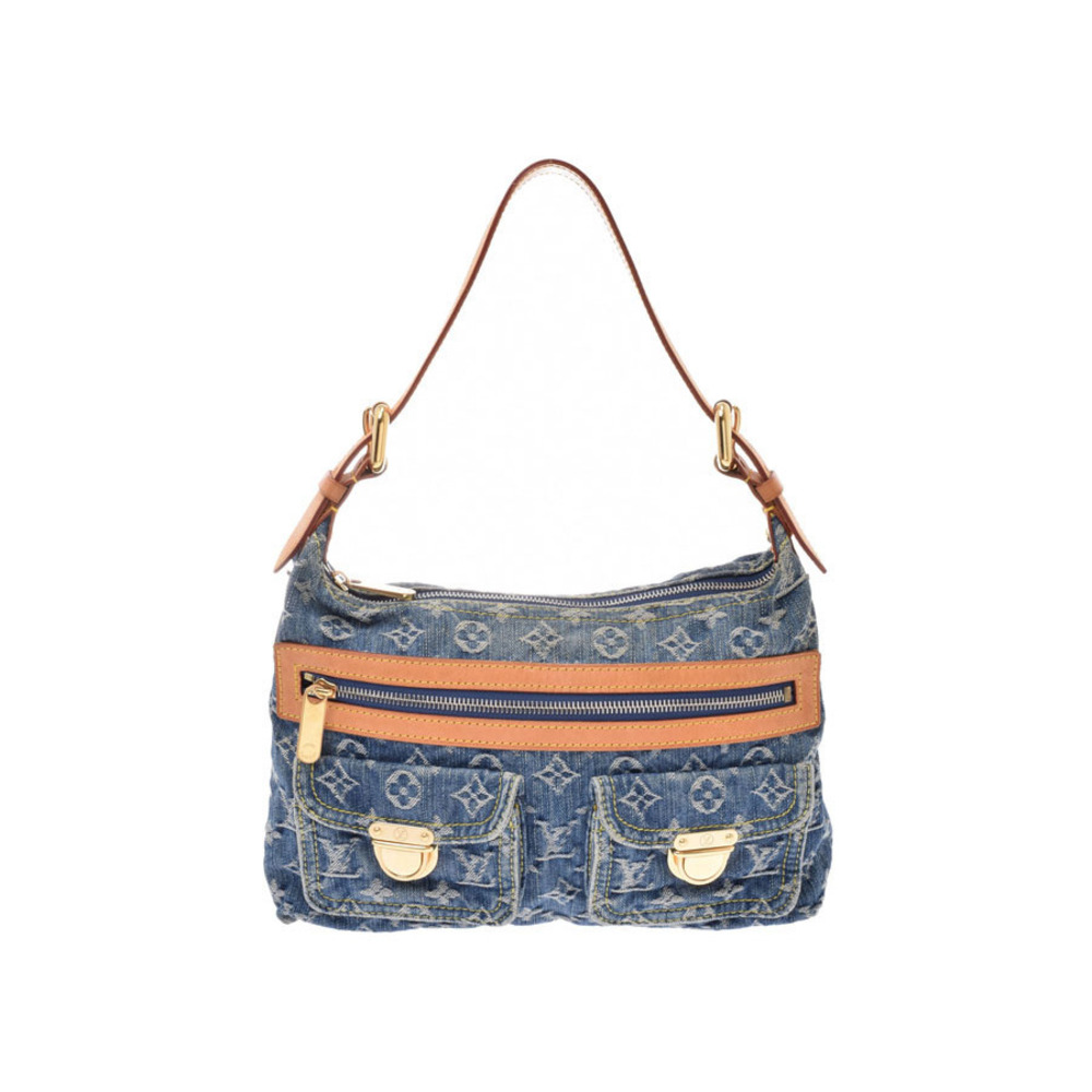 Louis Vuitton Denim Baggy Denim Blue Hobo Shoulder Bag